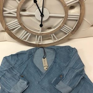 🛑SALE🛑Chambray Draped Jacket